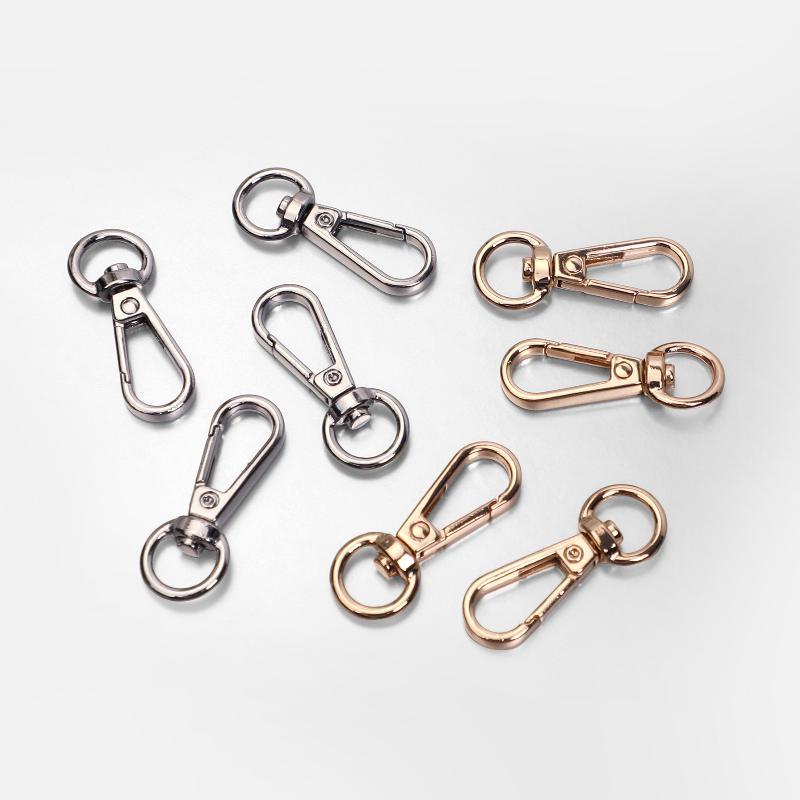 Lobster Clasp Silver - 2個入りスイベルロブスタークロークラスプ、ゴールドシルバープッシュゲートスナップフック、頑丈なトリガークリップ、ペットリードアクセサリー用