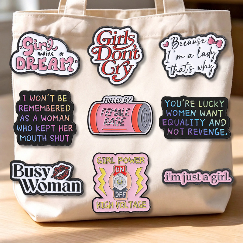 Jewelry Making History - 女性の力、エナメルピン、フェミニスト ‌ 「礼儀正しい女性は歴史に名を残すことは少ない」ブローチ、ラペルピン、アクセサリー。友人へのプレゼントに最適。 ‌