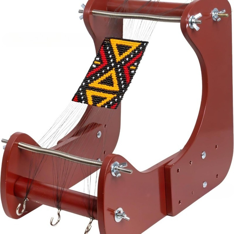 Jewelry Making Machines - 木製ビーズ織り機、ブレスレット作成ツール、手作りDIYジュエリー、ビーズ織り機、長さ調整可能