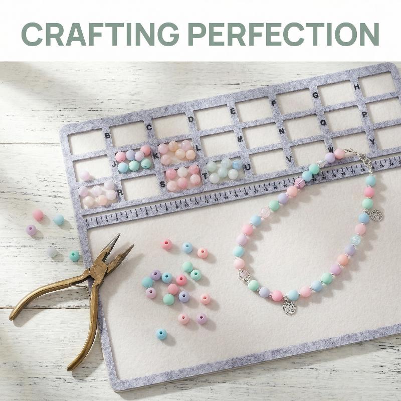 フェルトビーズマット長方形フェルトビーズデザインボードセンチ - Jewelry Making Board のレビューと価格