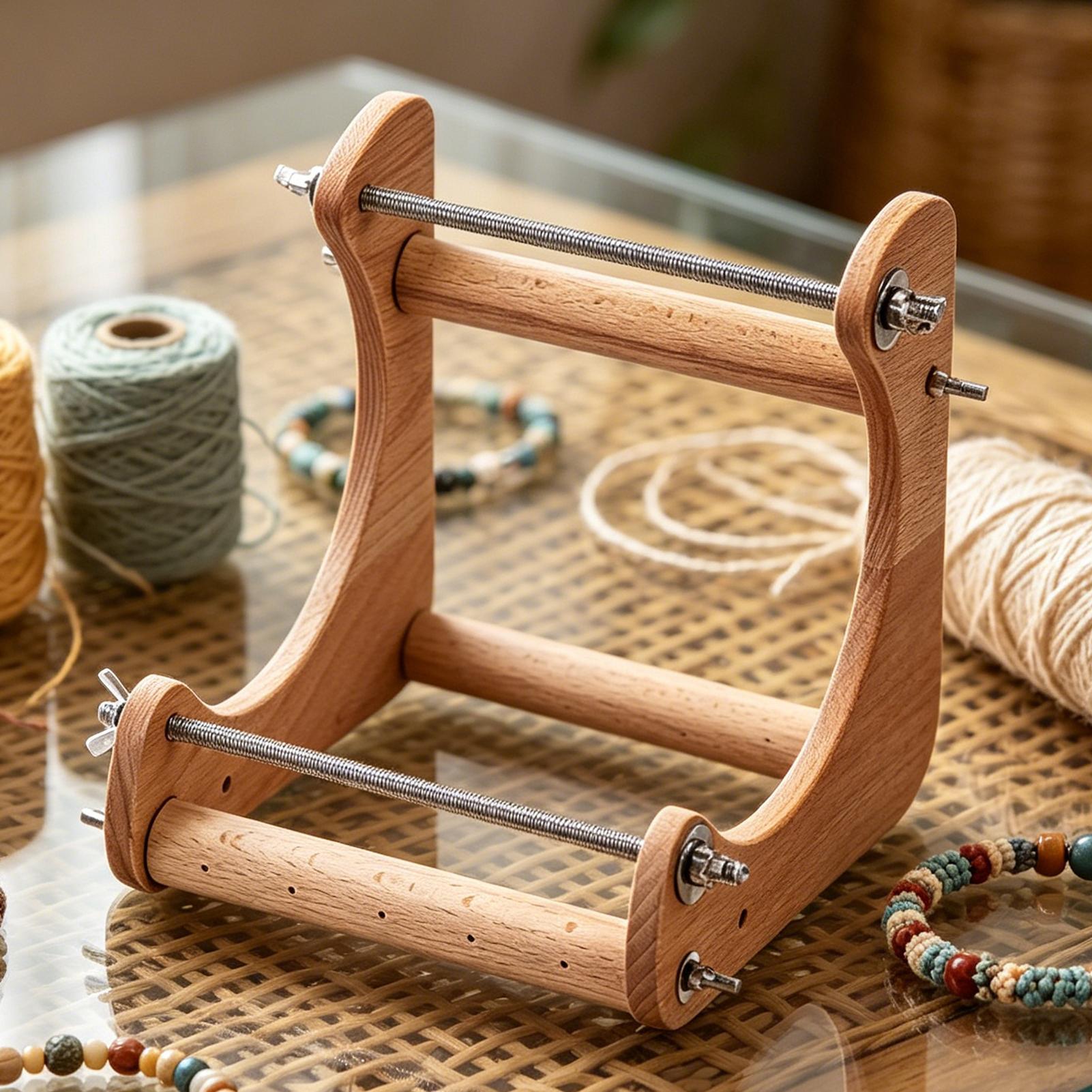木製ビーズ織り機、高さ調節可能な縦型ビーズフレーム、ブレスレ - Jewelry Making Machines のレビューと価格