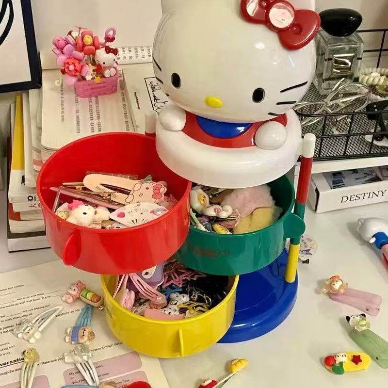 漫画キャラクター ハローキティ 収納ボックス 回転式三層開口 - Jewelry Making Board のレビューと価格