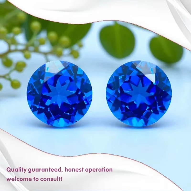 Jカットのラボで作成されたコバルトスピネル、VVS1の合成宝 - Jewelry Making Gemstones のレビューと価格