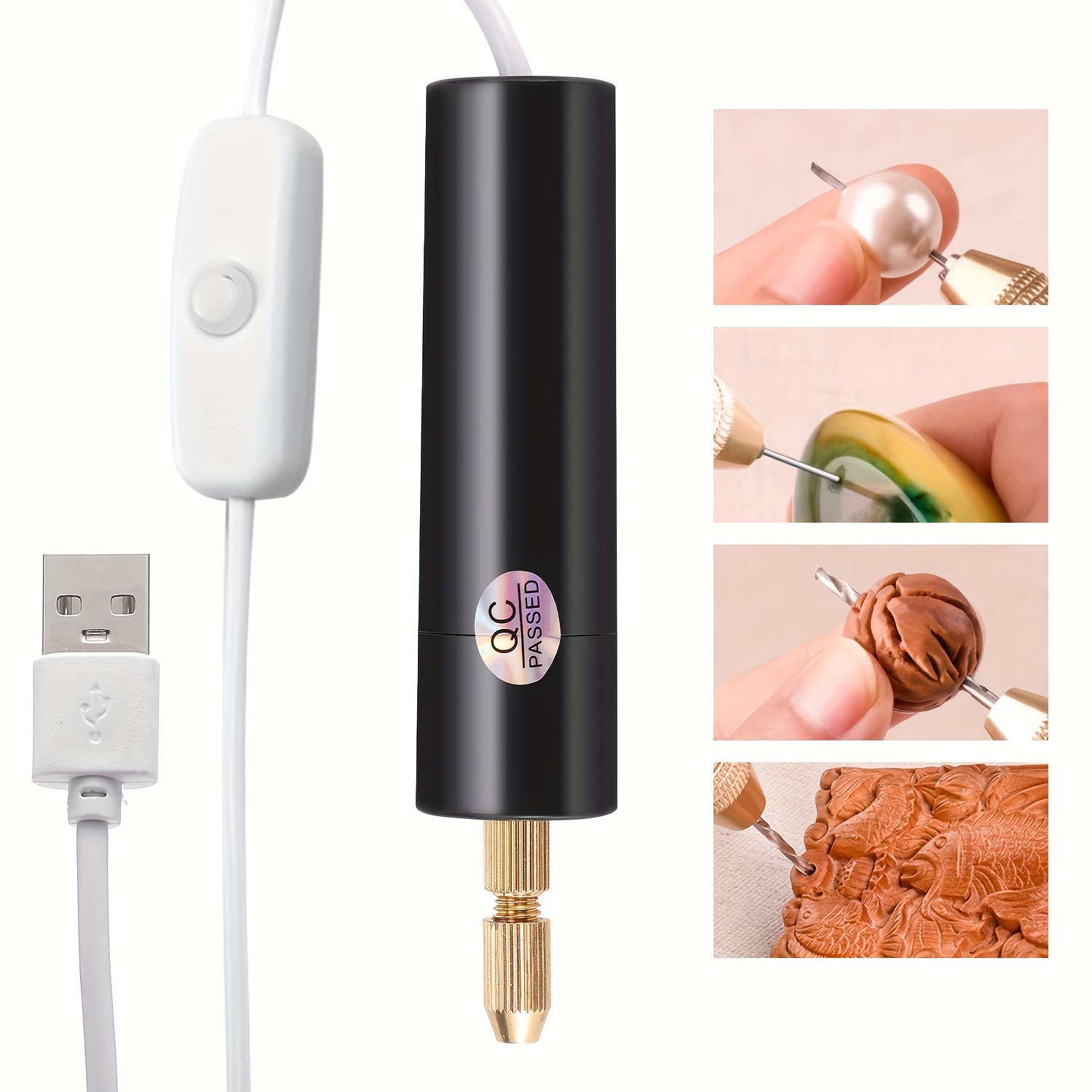 ミニ電気ドリルキット USB 充電式ロータリーツール彫刻彫刻 - Jewelry Making Drill のレビューと価格