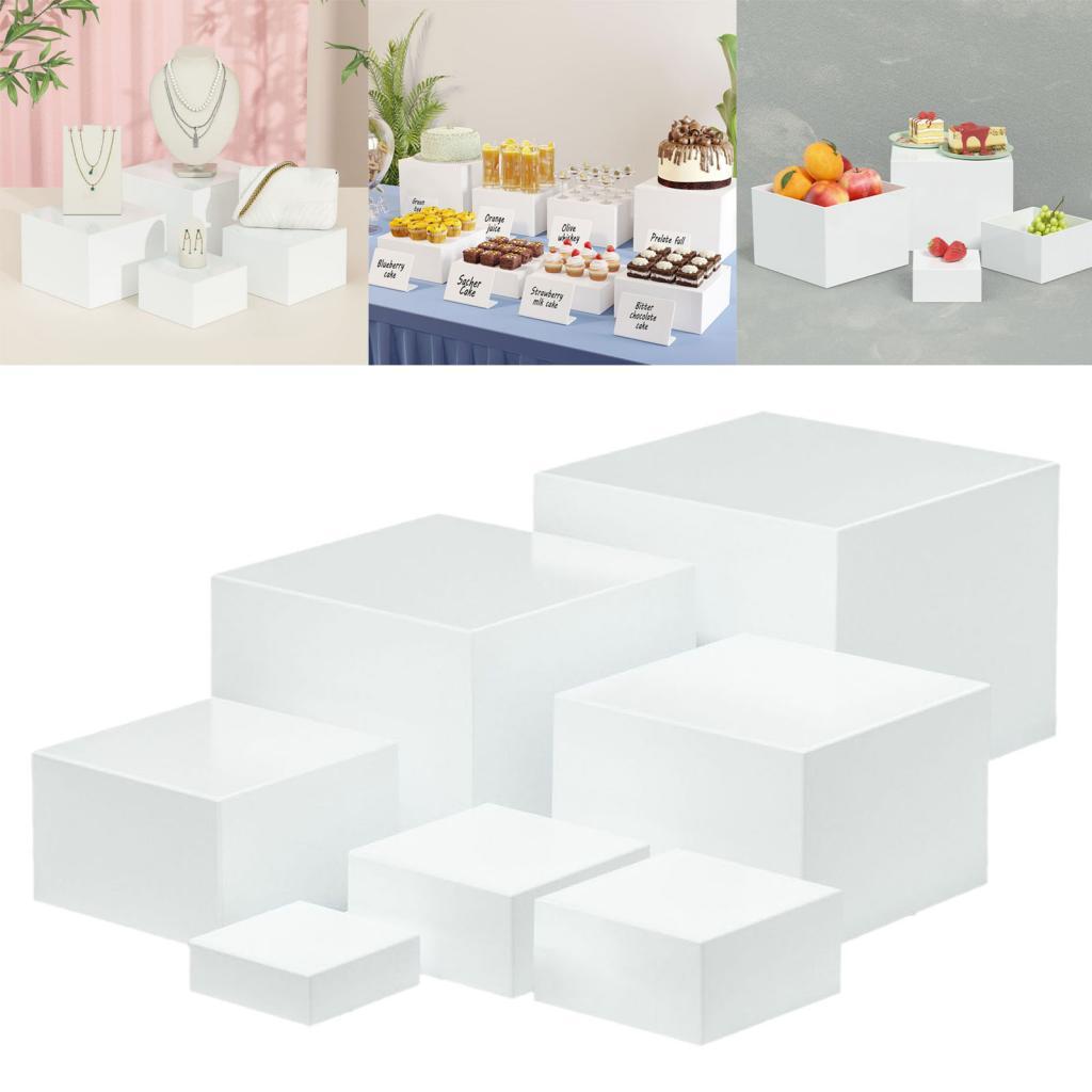 7 ピースアクリルキューブディスプレイボックスライザーディス - Jewelry Making Board のレビューと価格
