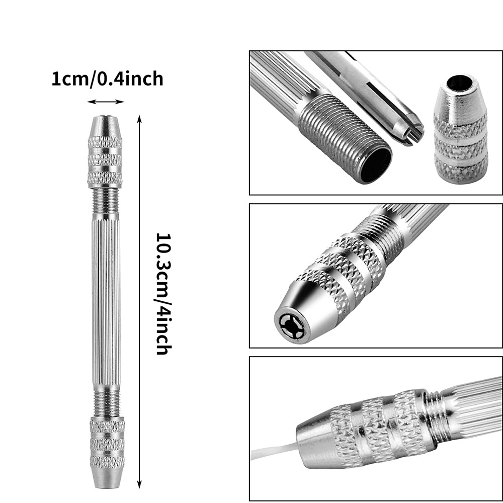ダブルヘッドハンドドリルベース、0.8-3.0mm、銅ジュエ - Jewelry Making Drill のレビューと価格