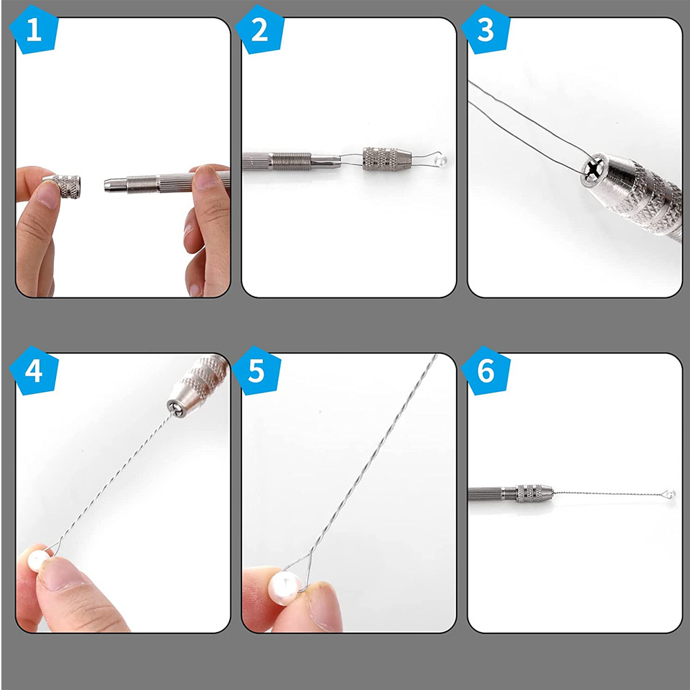 ダブルヘッドハンドドリルベース、0.8-3.0mm、銅ジュエ - Jewelry Making Drill のレビューと価格